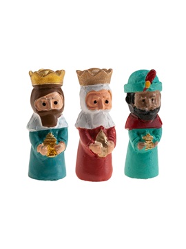 Figuras para Roscón Reyes Magos Caras 3 ud