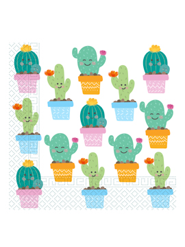 Juego de 20 Servilletas Cactus