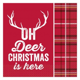 Servilletas de Papel Deer Christmas 16 ud