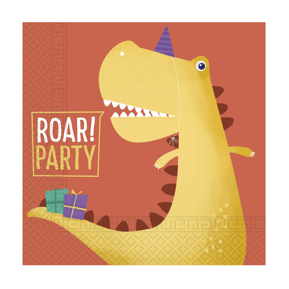 Servilletas de Papel Dinosaurio Roar 33 cm 20 ud