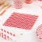 Servilletas Rojas con Rayas Onduladas