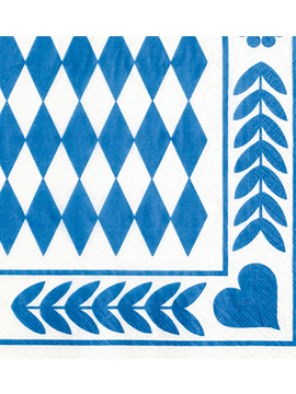 Set 20 Servilletas Baviera Azul