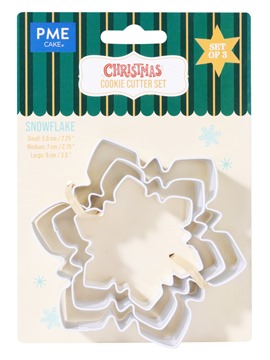 Set de 3 cortadores copo de nieve
