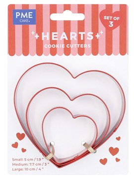 Juego de 3 cortadores corazón
