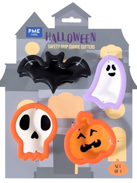 Set de 4 Cortadores Grippy Halloween