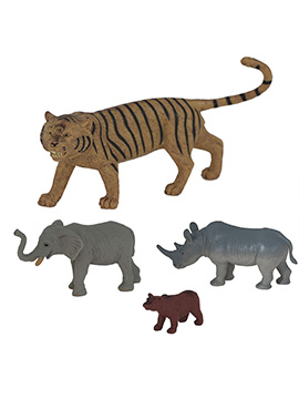 Set 4 Figuras para Tartas de Animales de la Selva