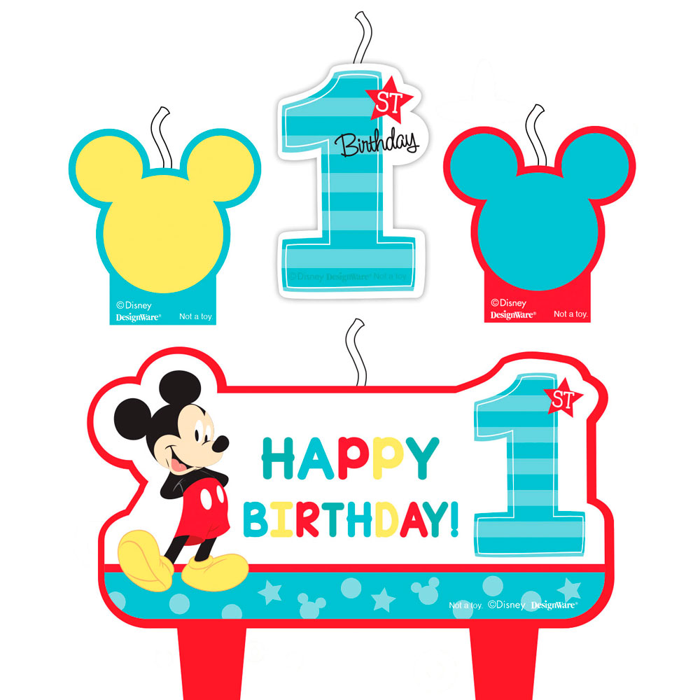 Velas Numéricas Cumpleaño Mickey Mouse