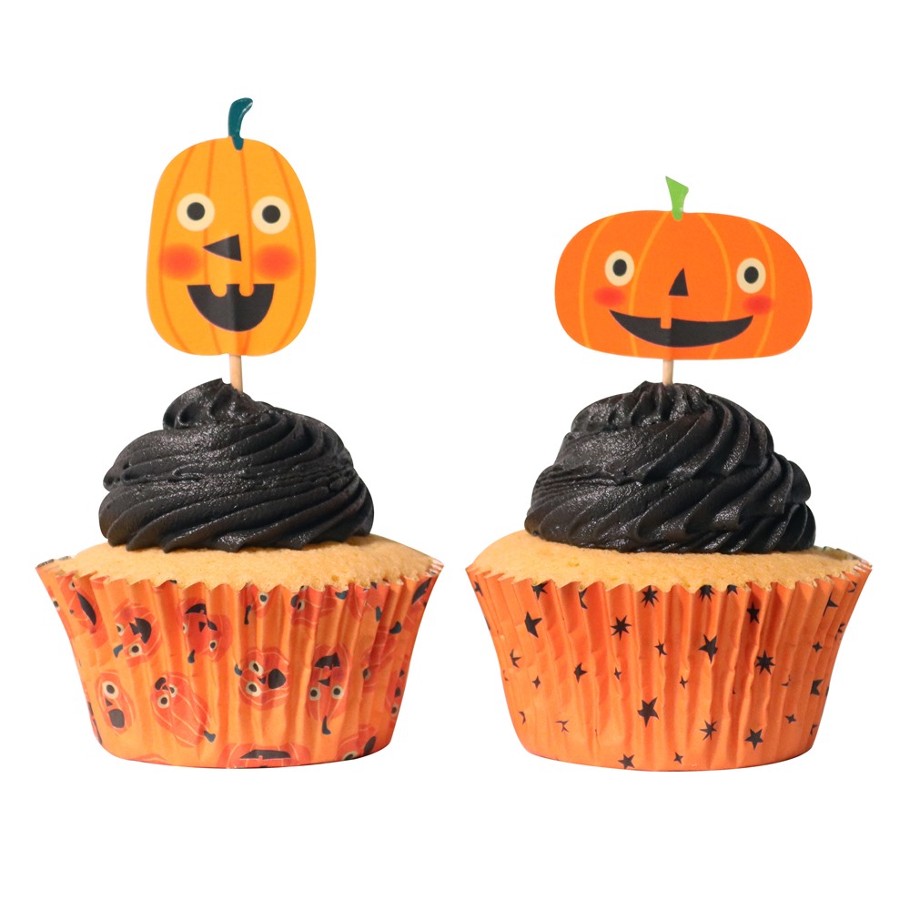 Set Decoración de cupcakes Halloween 3D (48 pcs)