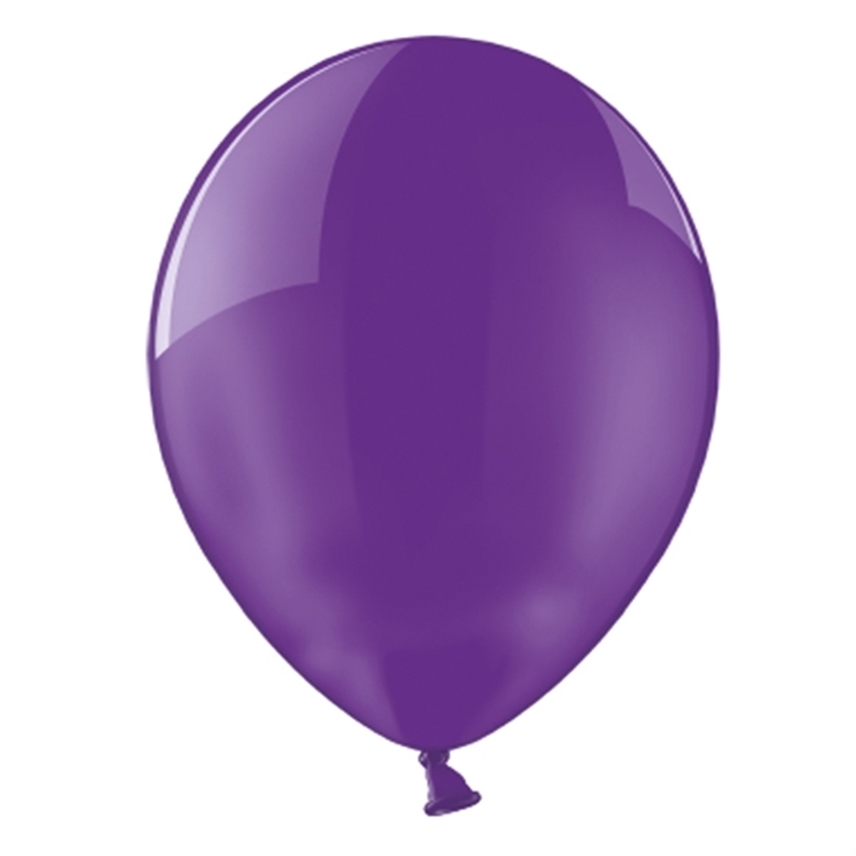 Set de 100 globos de látex Violeta cristal 30 cm