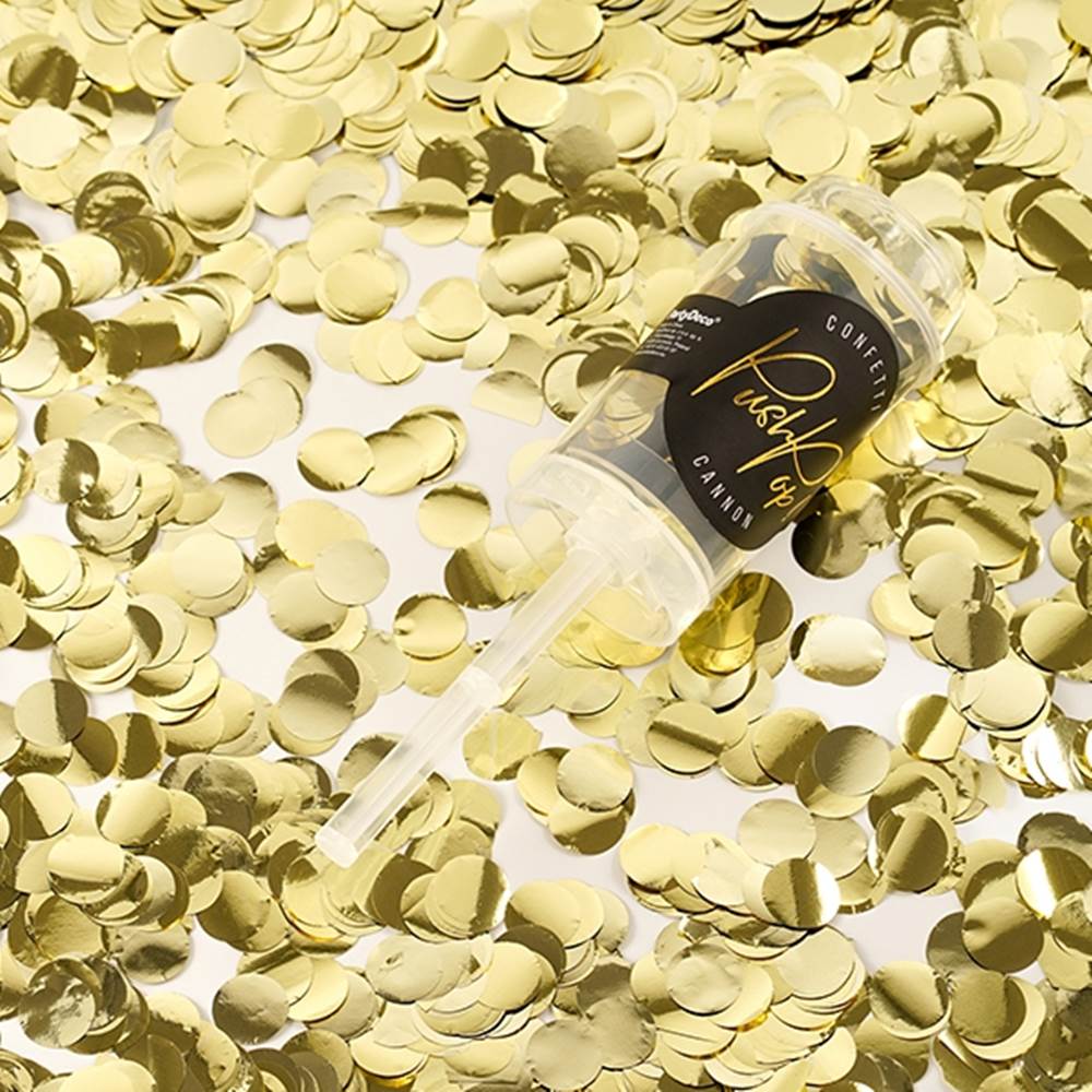 Set de 12 Push Pop Confetti Oro