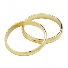 Set de 2 anillos de boda dorados