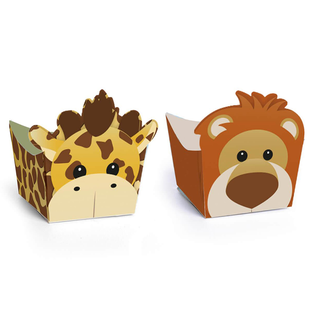 Set de 24 Mini Recipientes para Dulces Jirafa y León