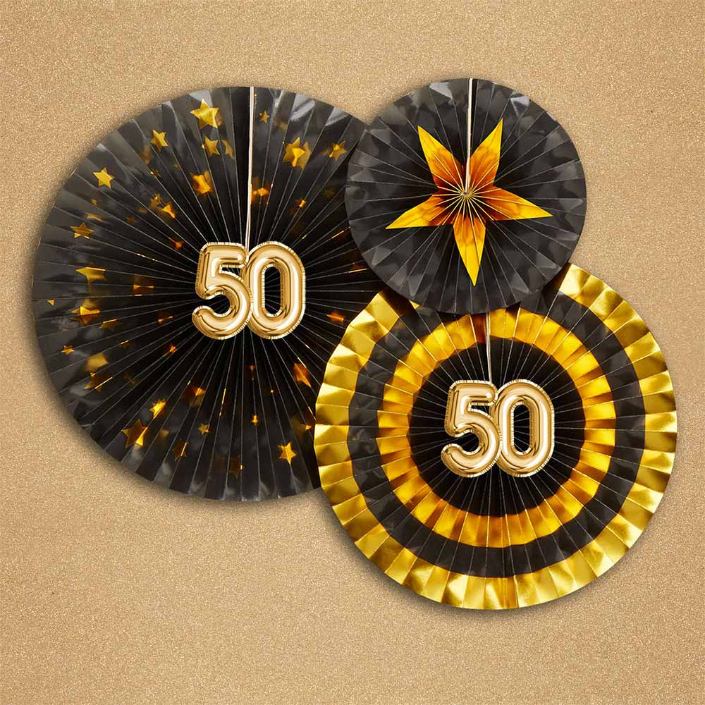 Globos Foil 50 Años Oro】- ⭐Miles de Fiestas⭐ - 24 horas