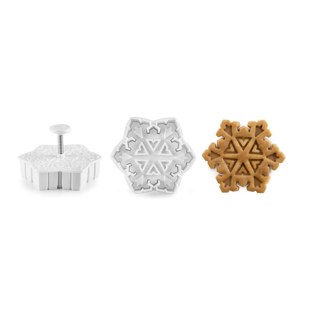 Set de 3 cortadores con marcador copo de nieve