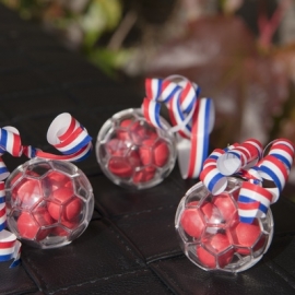 Set de 4 Balones de Fútbol Transparentes para Dulces