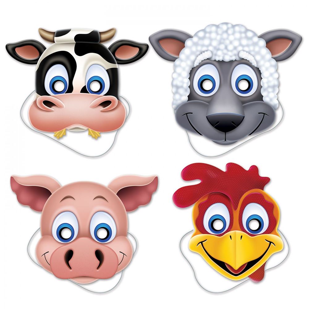 Máscaras de animales (Cumpleaños online)