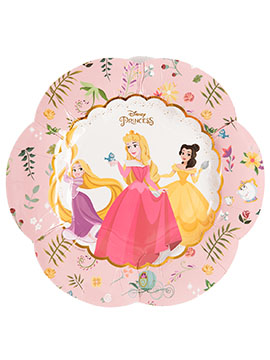 Juego de 4 Platos Flor Princesas Disney 26 cm