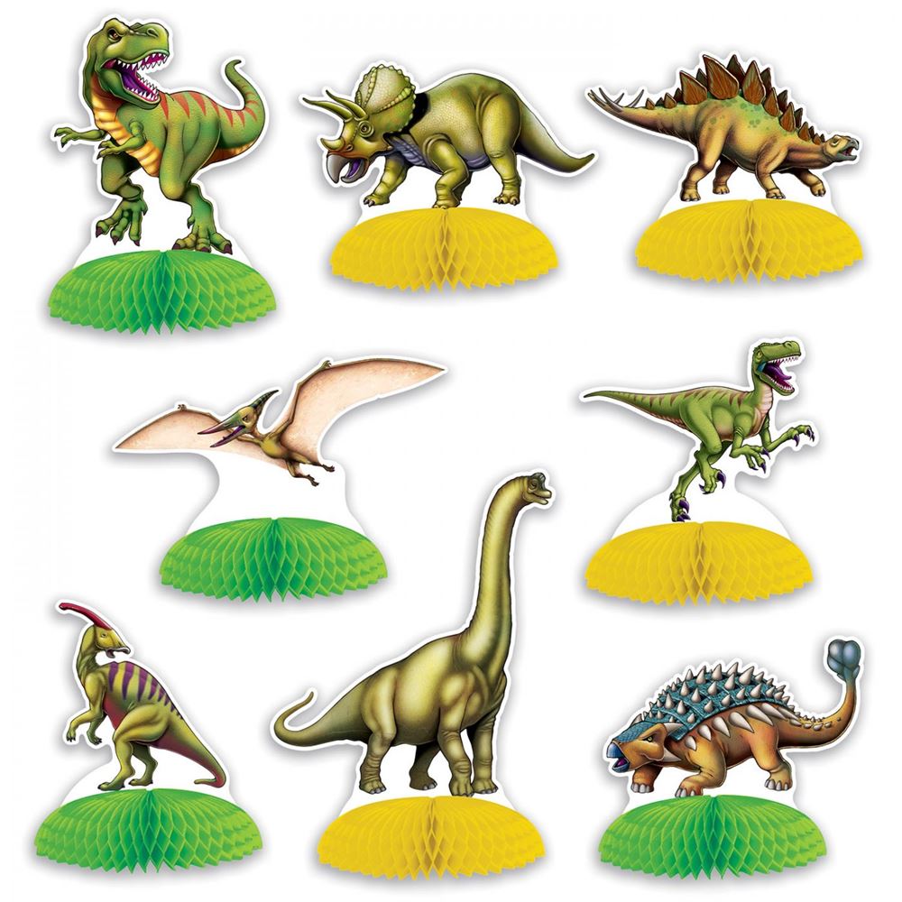 Set de 8 piezas Dinosaurio para decoración mesas