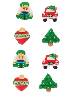 Juego de 8 figuritas de azúcar Navidad - Wilton