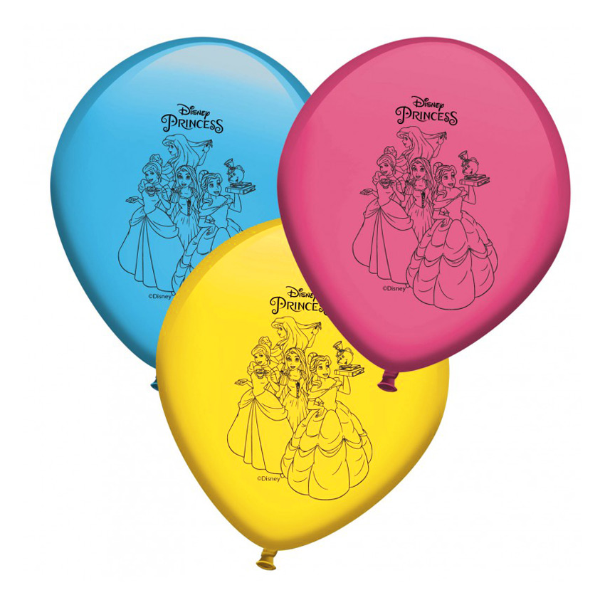 ▷ Set de 8 Globos Princesas Disney 30 cm - ⭐Miles de Fiestas