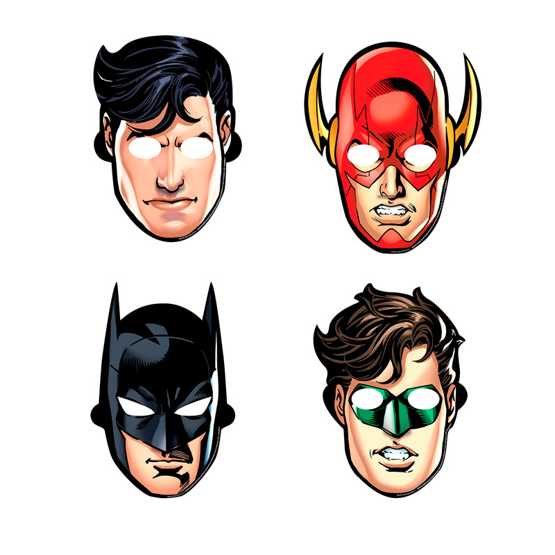 Set de 8 Máscaras Liga de la Justicia