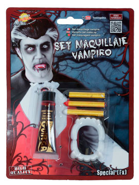 Set Maquillaje Vampiro con Sangre