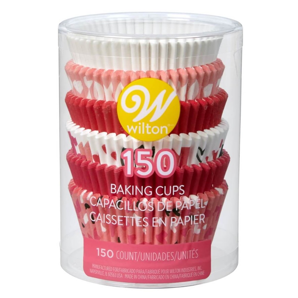 Set de 150 Cápsulas para Cupcakes San Valentín