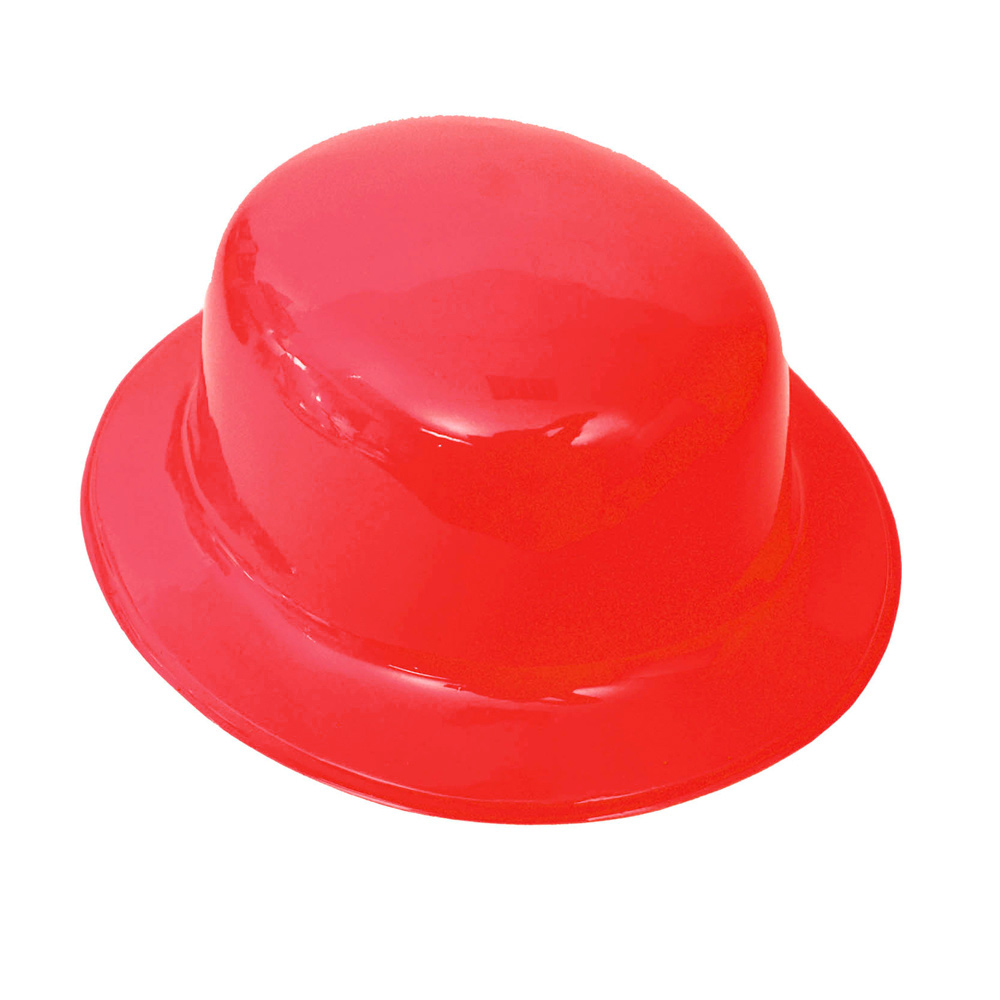 Sombrero Bombín Rojo 26cm