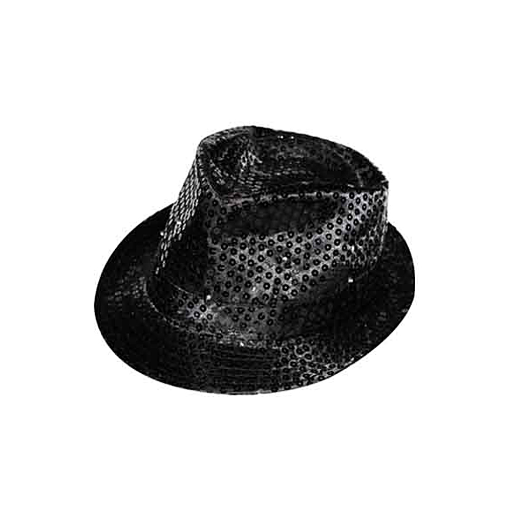 Sombrero con lentejuelas negro