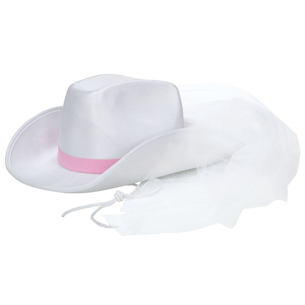 Sombrero Cowboy Blanco con Velo