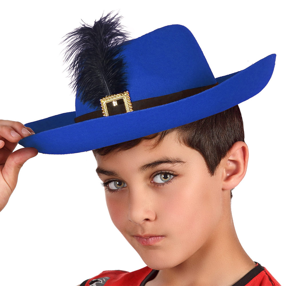 Sombrero Mosquetero Azul Infantil - ⭐Miles de Fiestas⭐