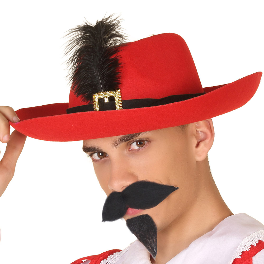 Sombrero Mosquetero Rojo Adulto