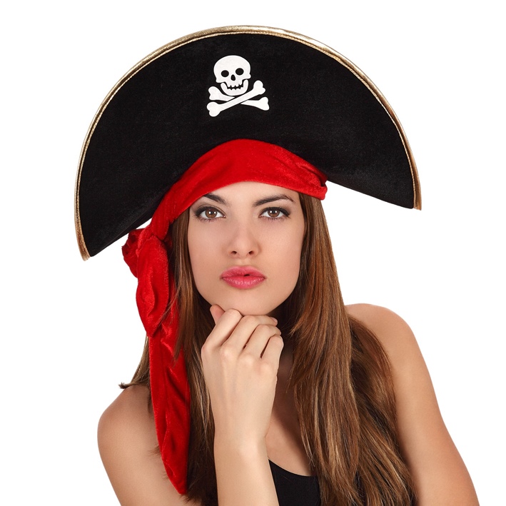 forgive Bad mood Approval Sombrero Pirata Adulto - Comprar Online {Miles de Fiestas}