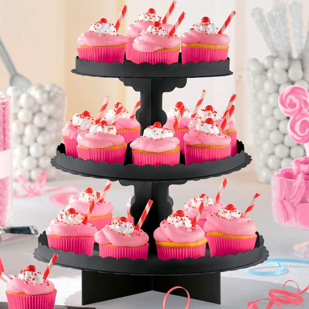Stand para Dulces y Cupcakes Negro