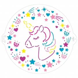 Stencil Decorativo para Tartas Unicornio