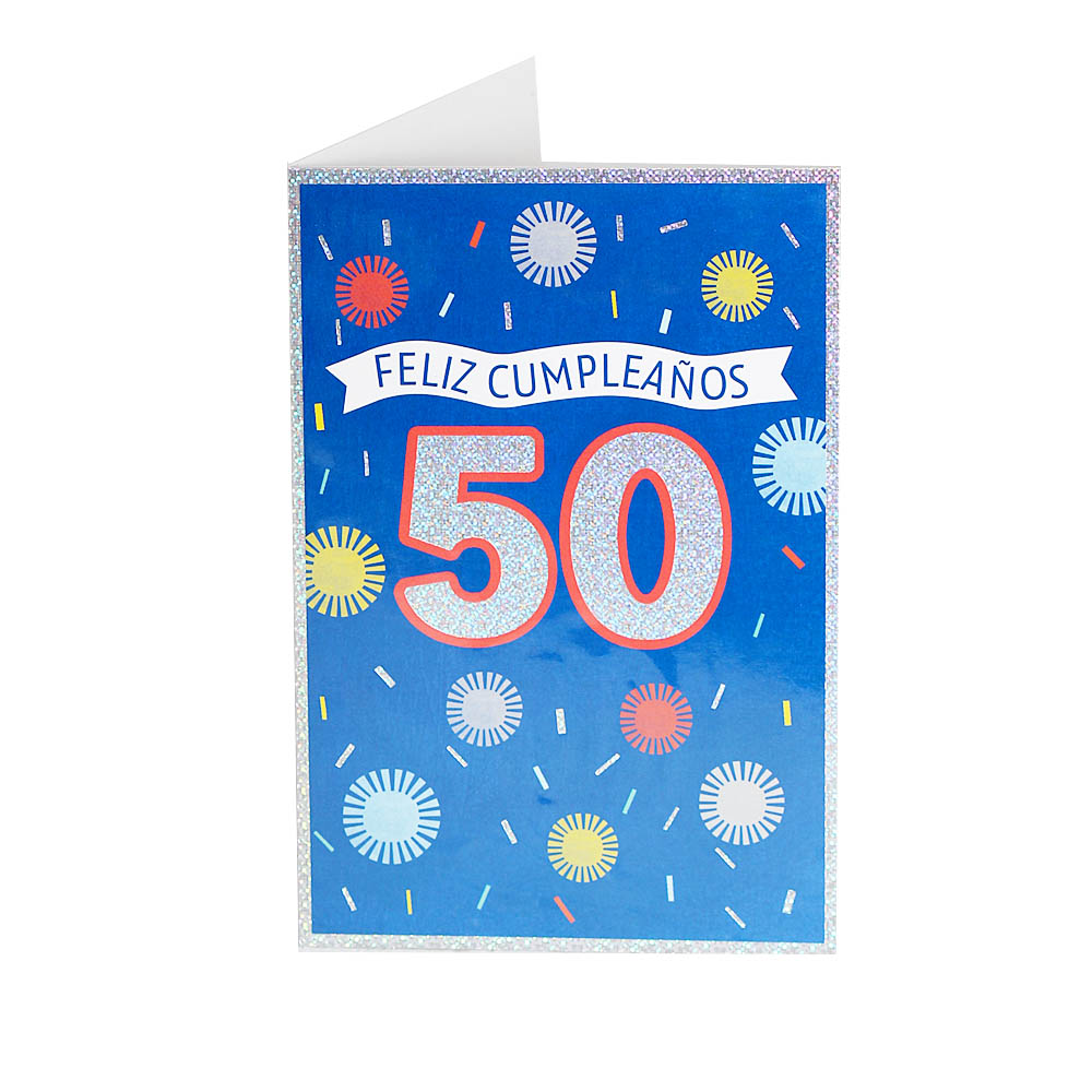 ≫ Tarjeta Felicitación 50 Cumpleaños - ⭐ Miles de Fiestas ⭐