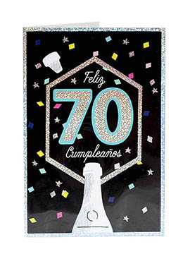 Tarjeta de Felicitación 70 Cumpleaños Modelo A