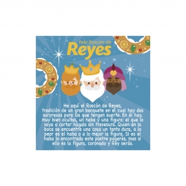 Tarjeta para Roscón de Reyes Azul