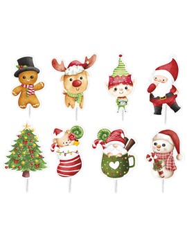 Set de 16 Toppers Navidad