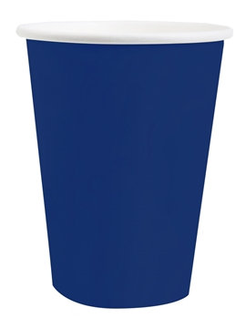 Vasos de Papel Azul Intenso 350 ml 8 ud
