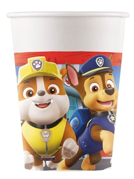 Juego de 8 Vasos de Papel Patrulla Canina