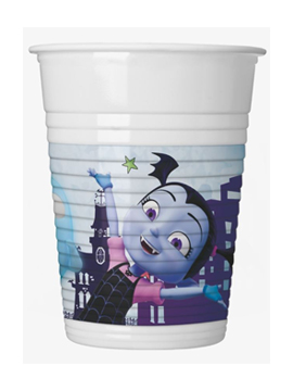 Set de 8 vasos de plástico de Vampirina de 200 ml