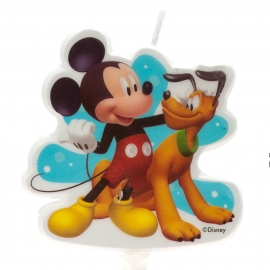 Vela de Cumpleaños Mickey y Pluto 7,5 cm