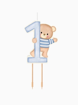 Vela Osito Número 1 Niño