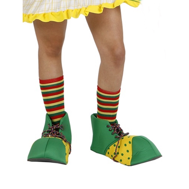 Zapatos Payaso Amarillo y Verde Infantil