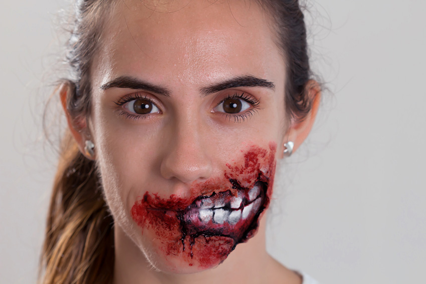 Como hacer un Maquillaje Boca de Zombie Paso a Paso - ⭐Miles de Fiestas⭐